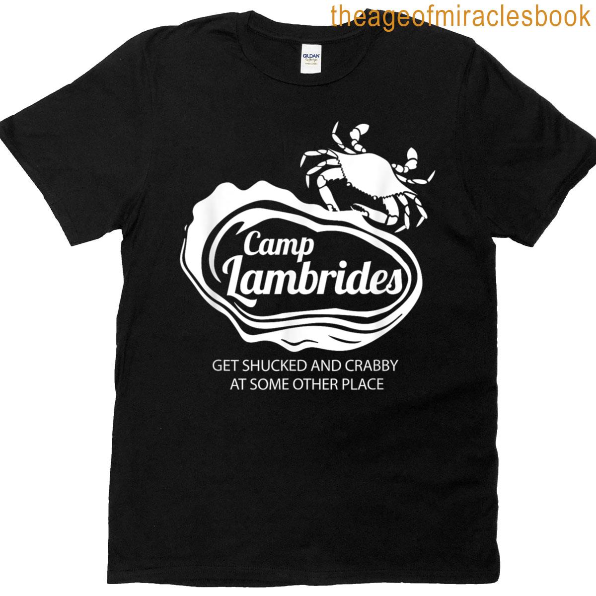 Camp Lambrides – White Lettering T-shirt