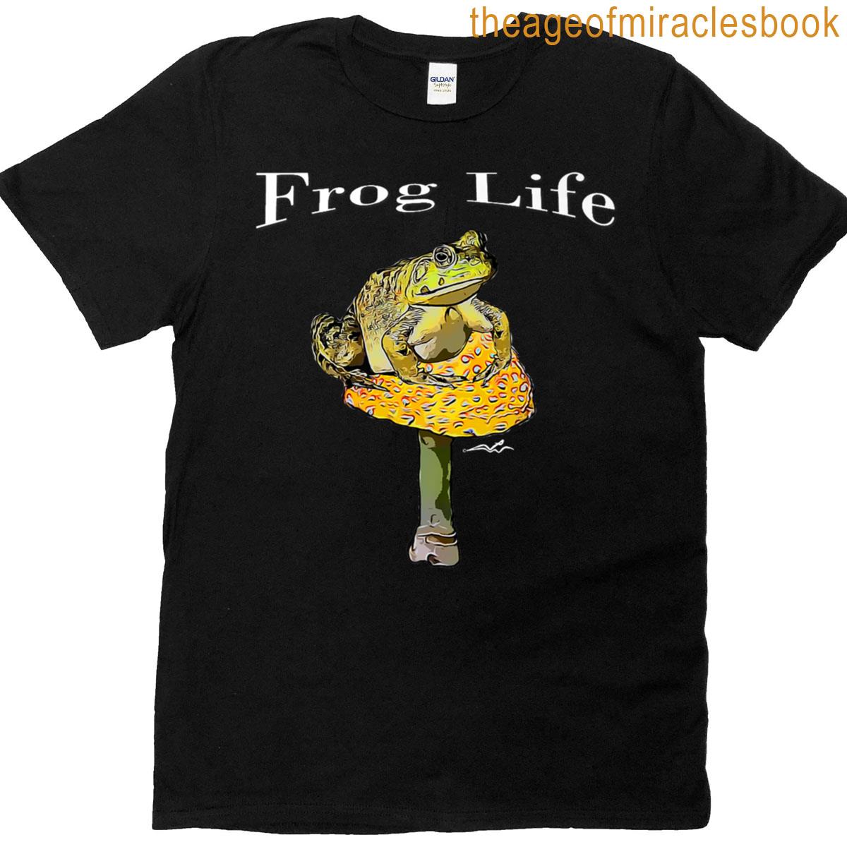 Frog Life Mushroom Frog Graphic Virginia Wright Premium T-shirt