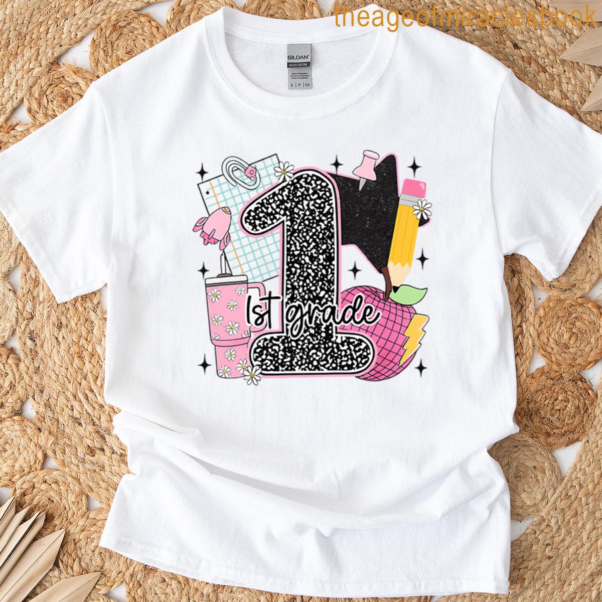 Fun Back To School 1st Grade Design T-shirt