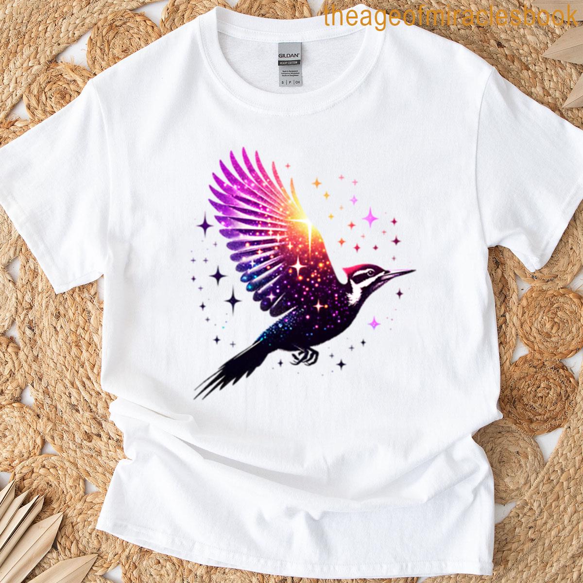 Glitter Flying Pileated Woodpecker T-shirt