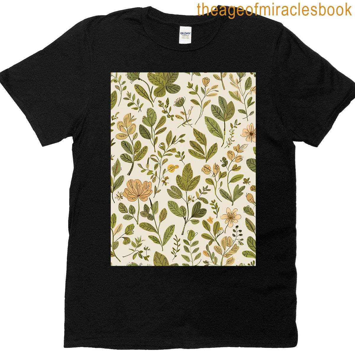 Green Leaf Folk Art T-shirt