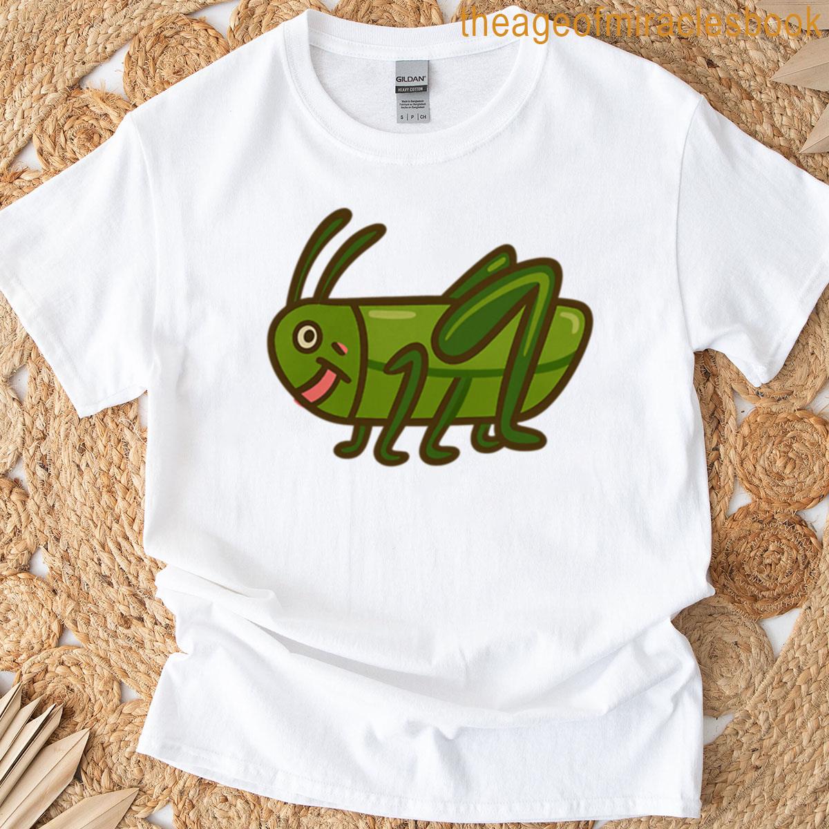 Happy Grasshopper Leafy Green Bug Buddy T-shirt