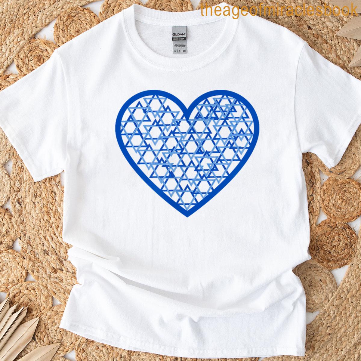Jewish Star Hearts T-shirt