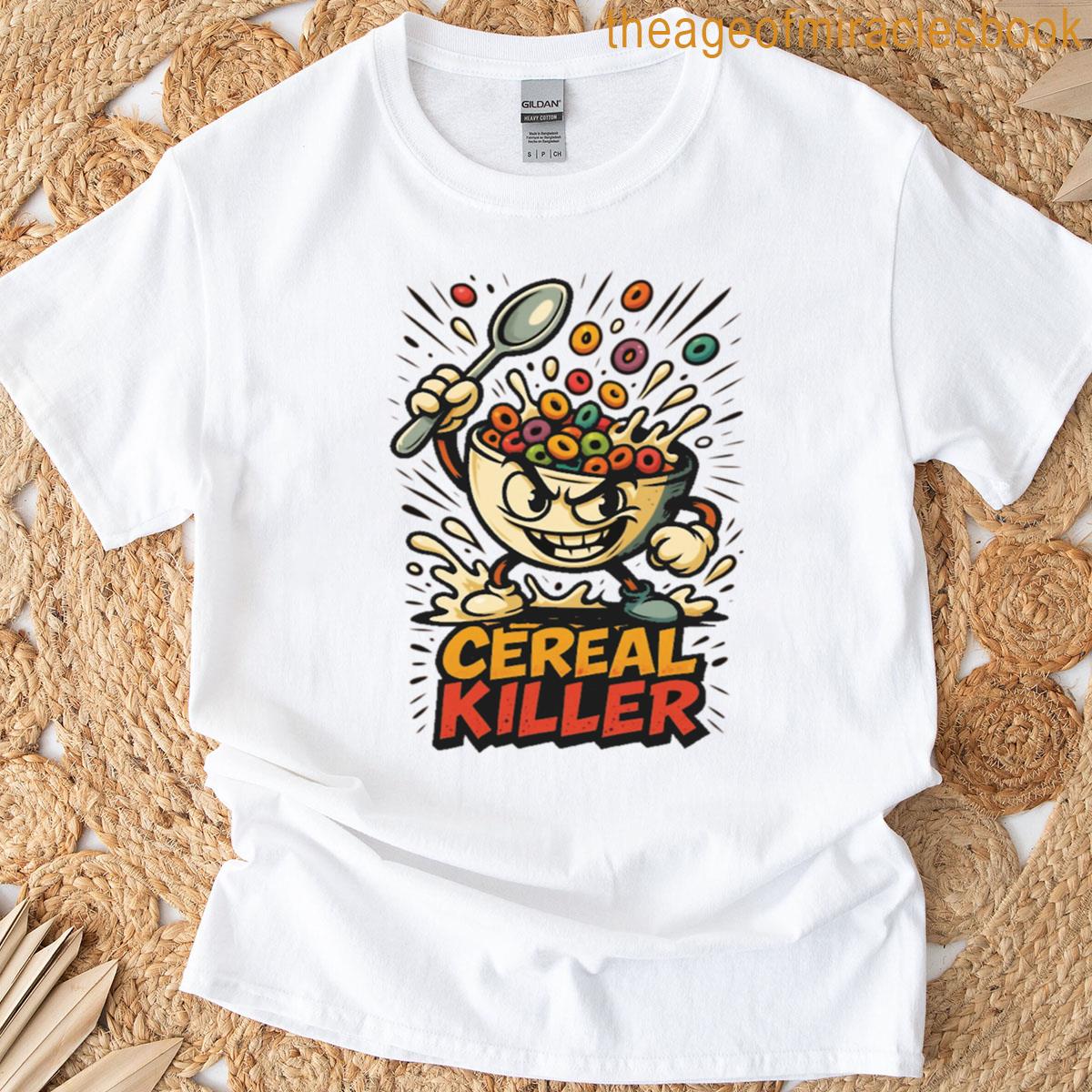 Mischievous Cereal Bowl Character T-shirt