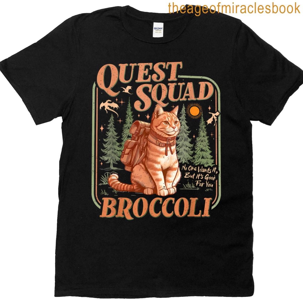 Quest Fantasy Squad Broccoli Kitten Funny Cat T-shirt