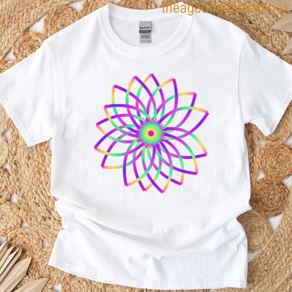 Vibrant Geometric Spirograph Bloom T-shirt