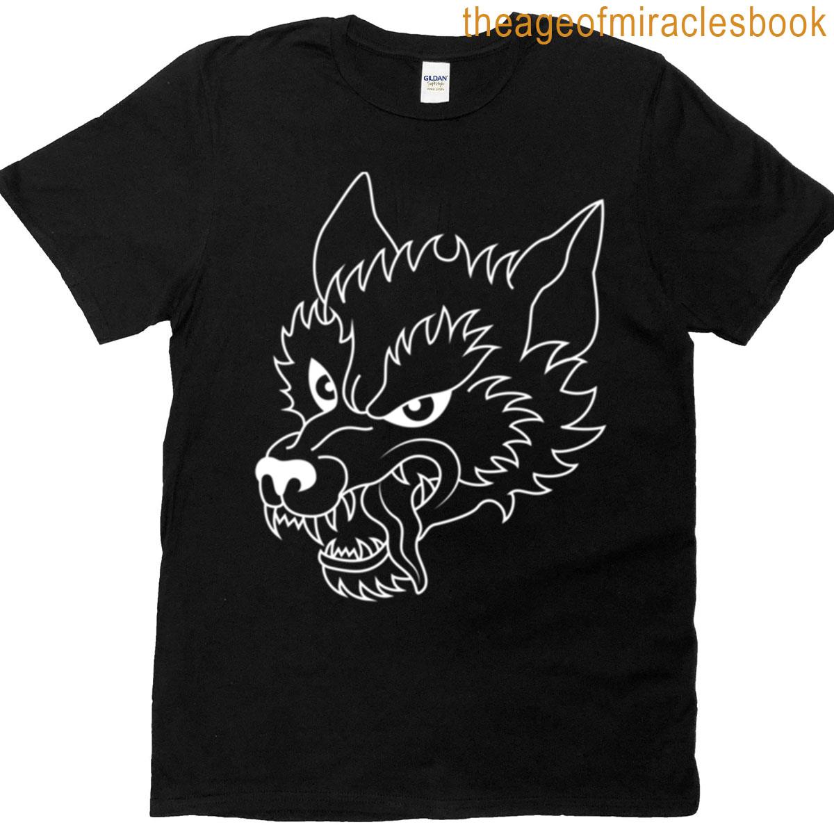 Vintage Wolf Head Tattoo T-shirt