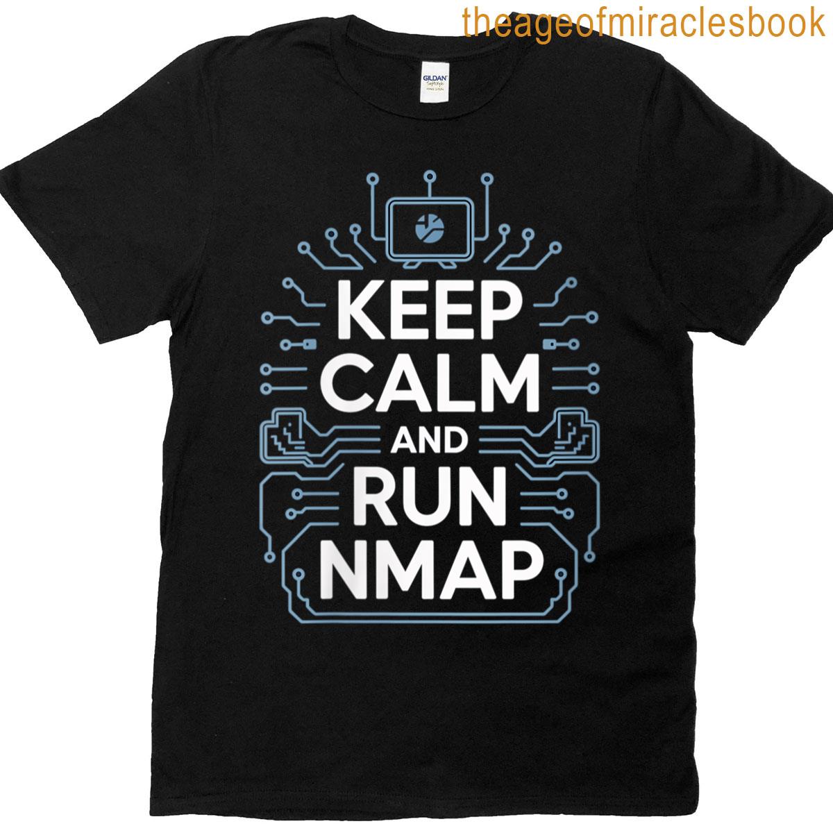 Womens Penetration Testing Keep Calm And Run Nmap Hacker Culture T-shirt