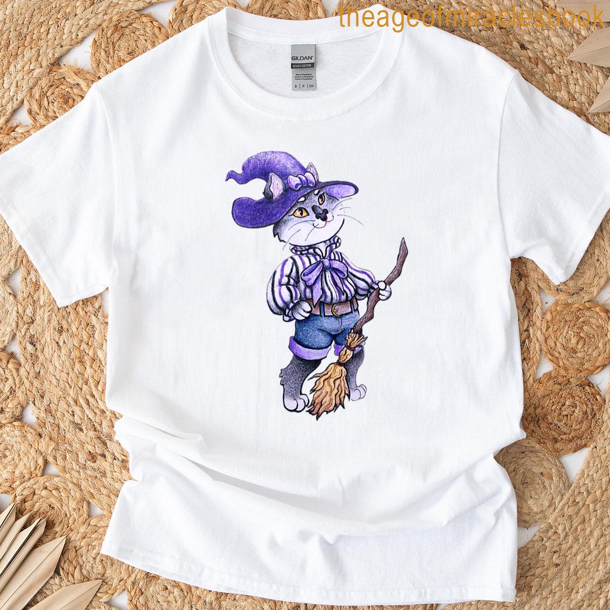 Cute Witch Cat T-shirt