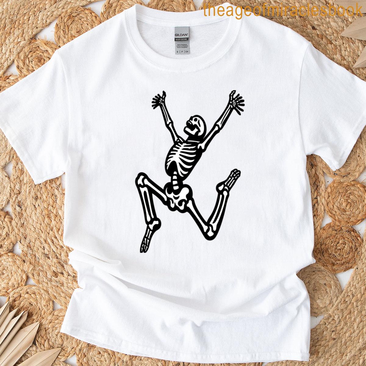 Dancing Skeleton Funny Pattern For Halloween T-shirt
