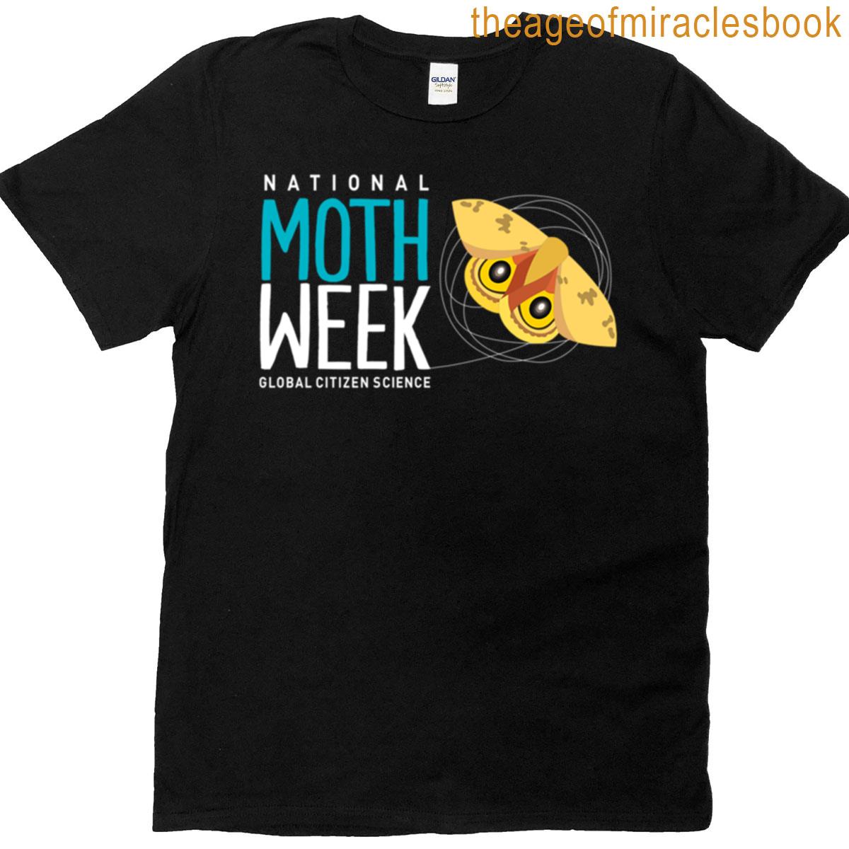 National Moth Week Official Centered On Dark T-shirt
