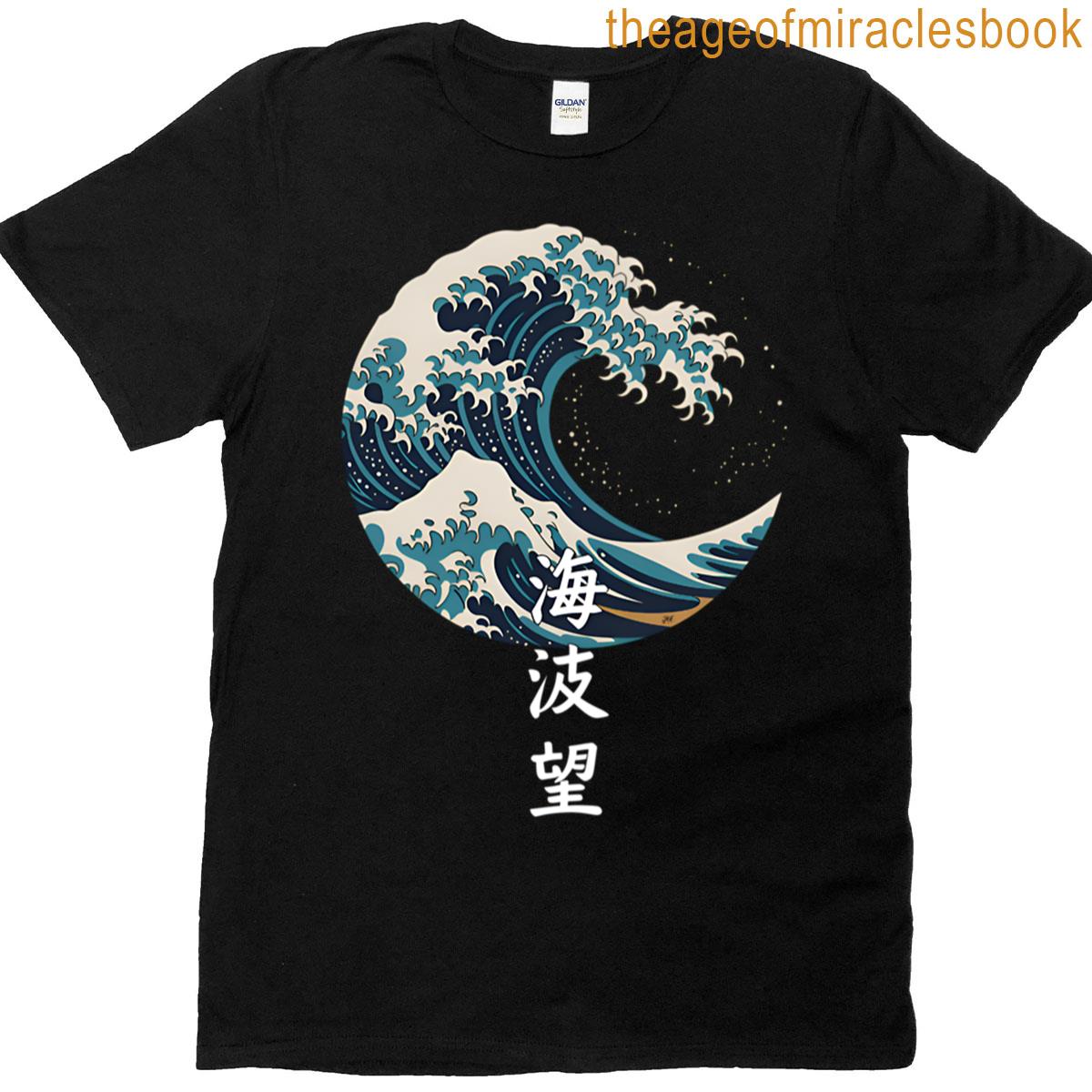 The Great Wave Traditional Vertical Design T-shirt