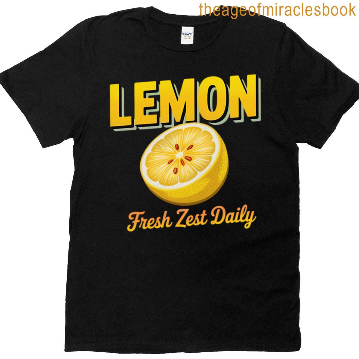 Vintage Fruit Lemon Label Retro T-shirt