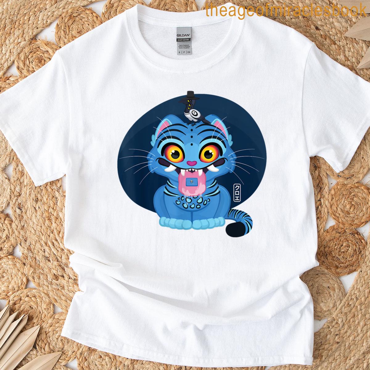 Cute Demon Tiger And Bird T-shirt