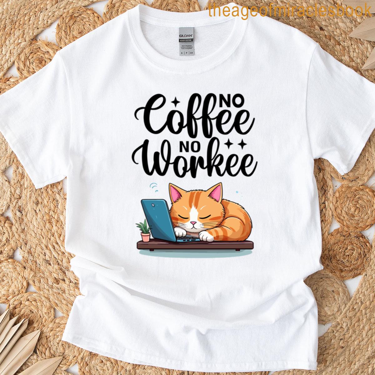 Cute Lazy Cat Wants Coffee T-shirt