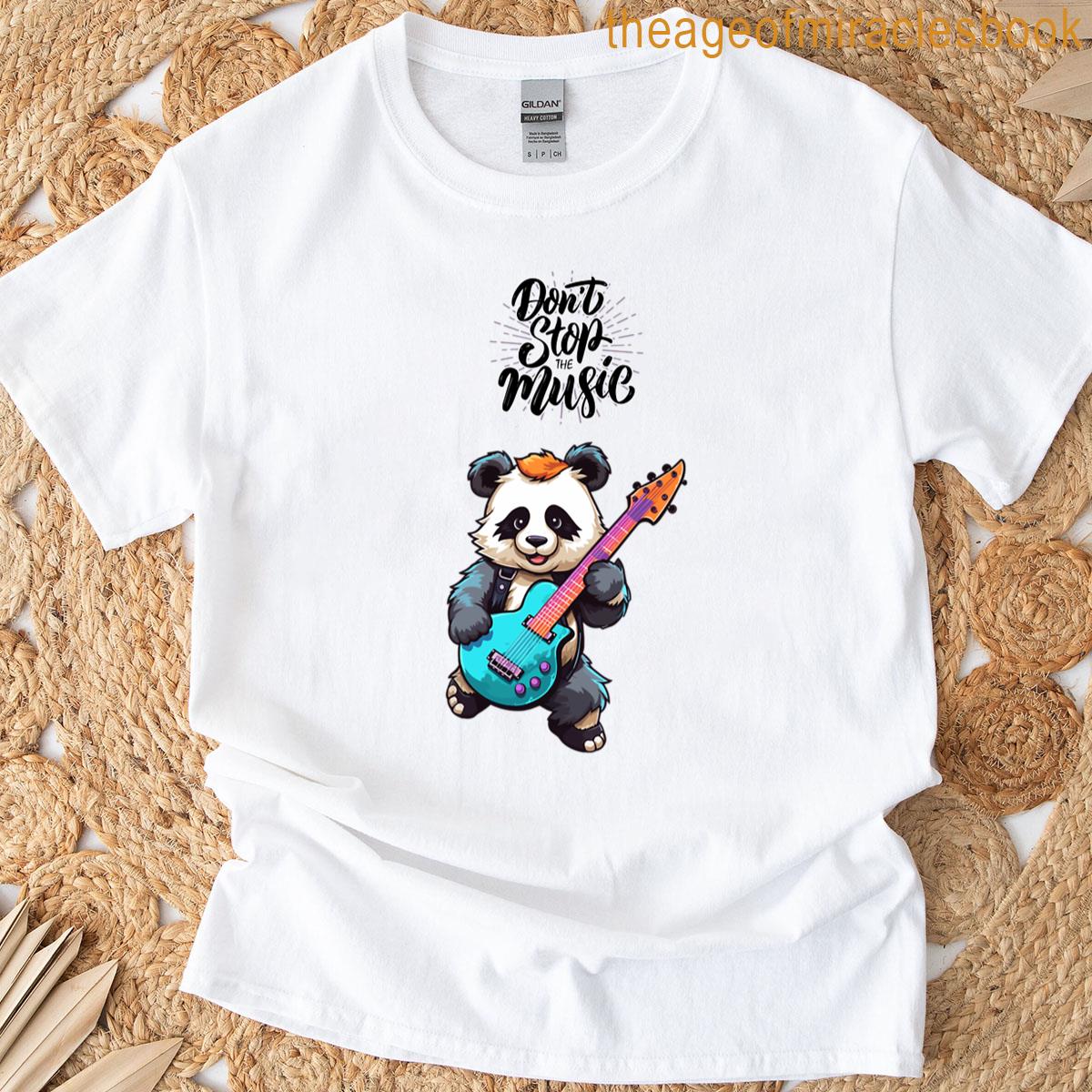 Dont Stop The Music Panda Oversized T-shirt