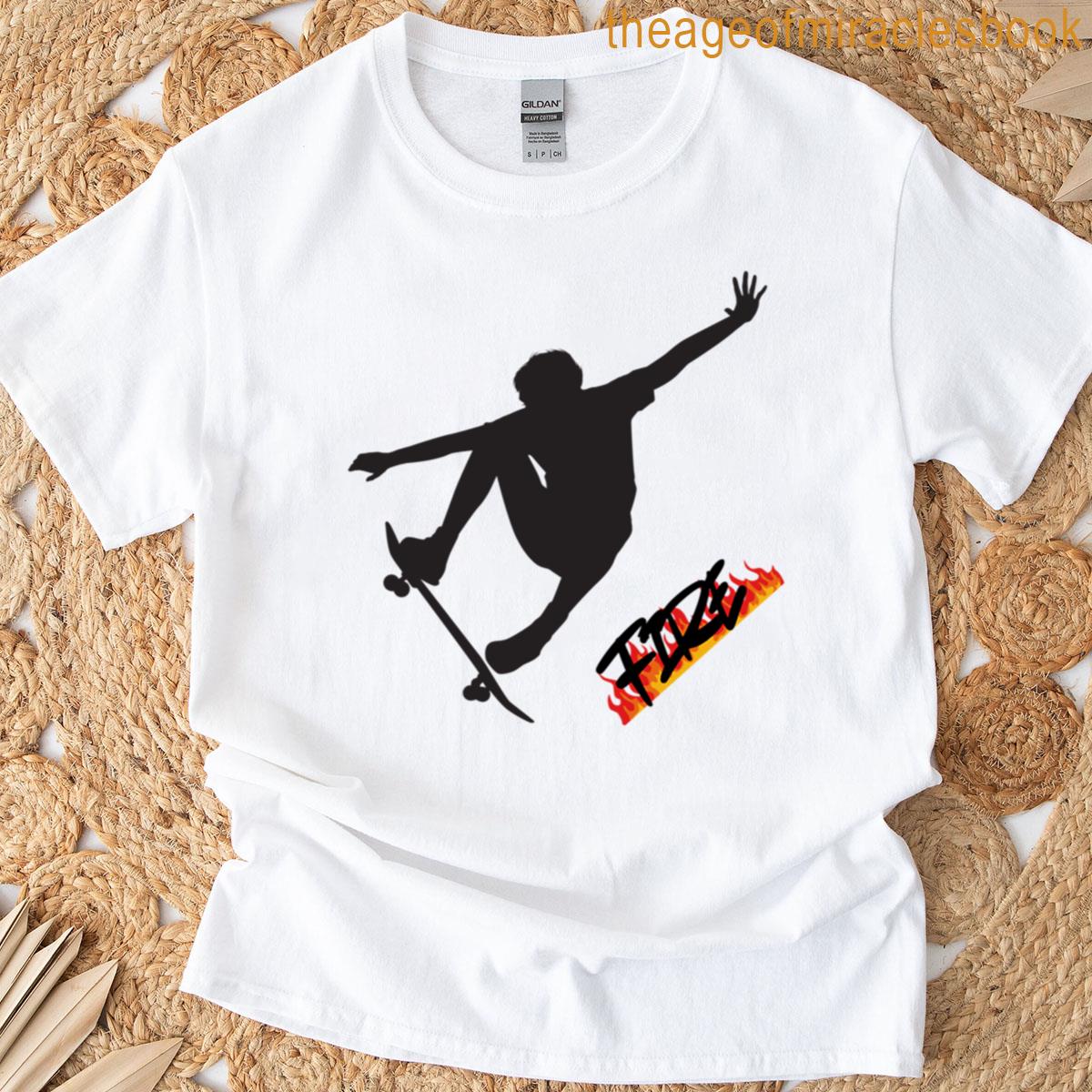 Fire Skateboarding Tricks T-shirt