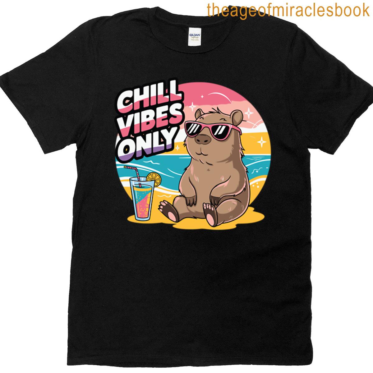 Summer Capybara With Chill Vibes Only Oversized T-shirt