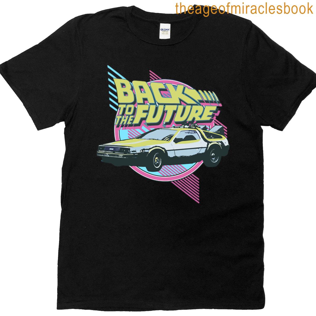 Vintage Car Delorean Back T-shirt