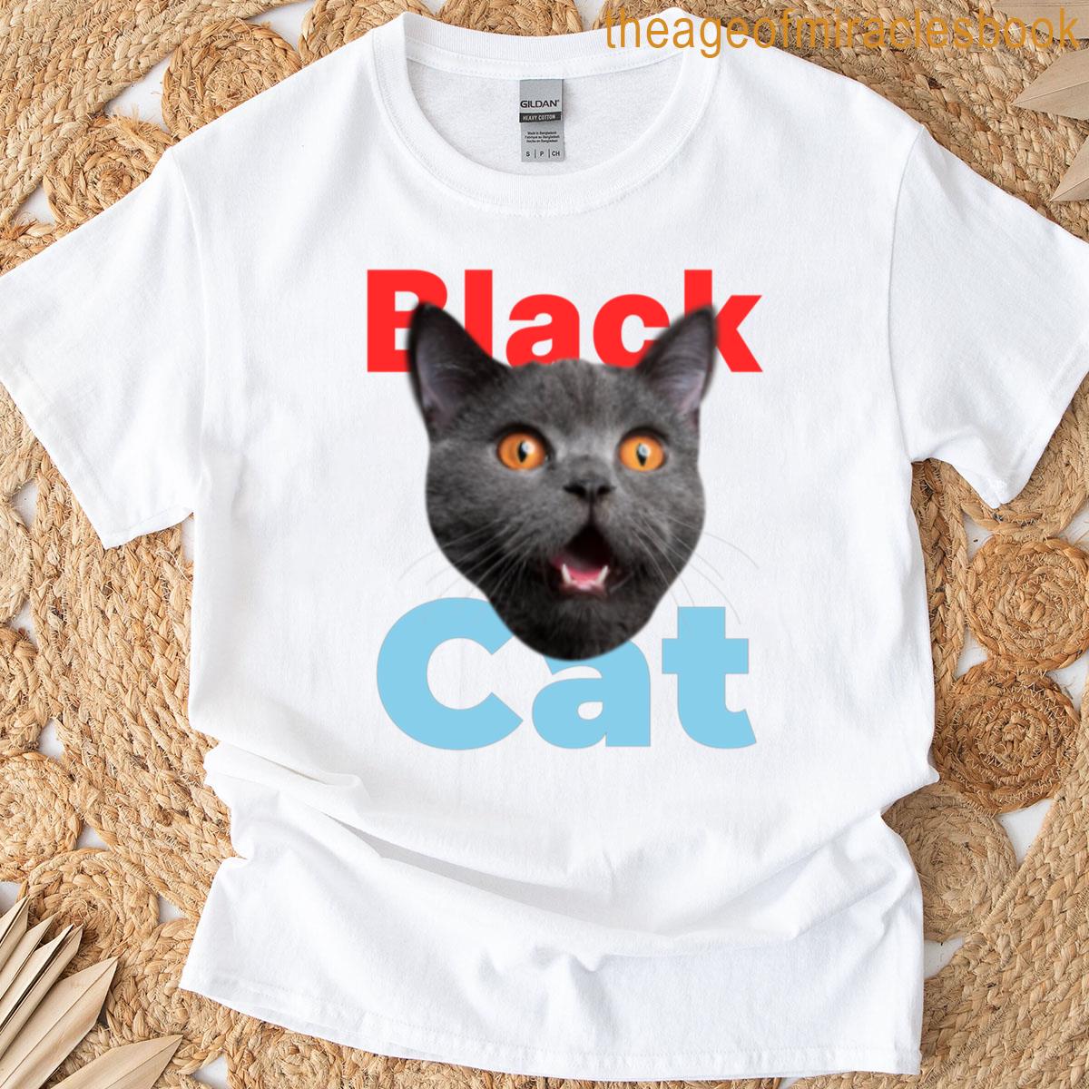 Black Cat Angry Look T-shirt