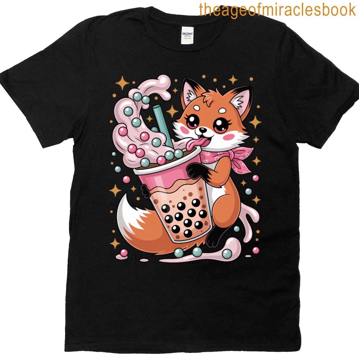 Bubble Tea Kitsune Oversized T-shirt