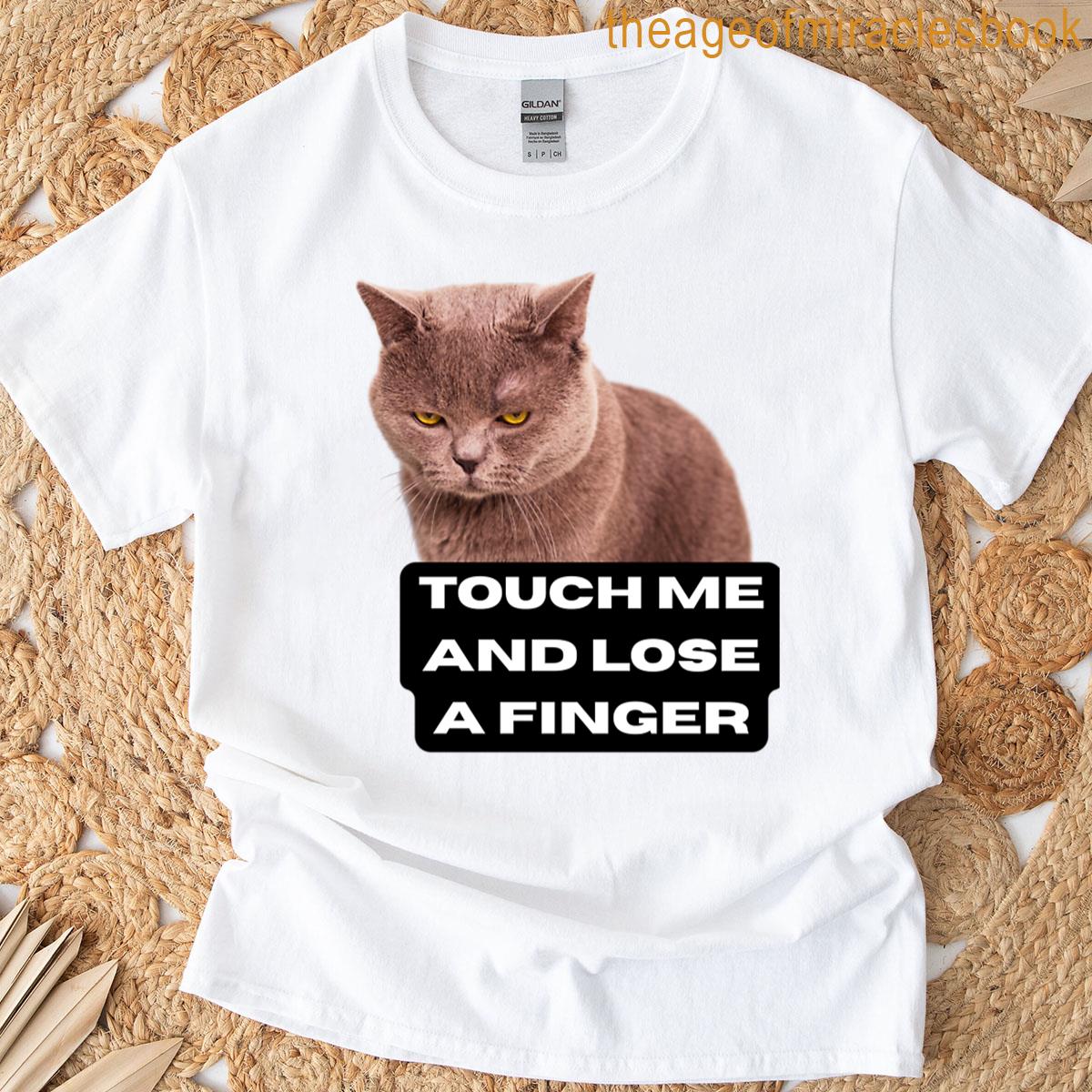 Gray Angry Cat T-shirt