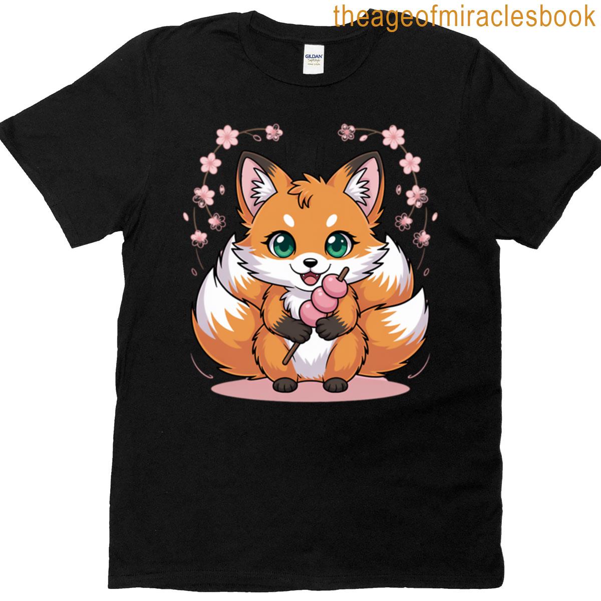 Kawaii Kitsune With Dango T-shirt