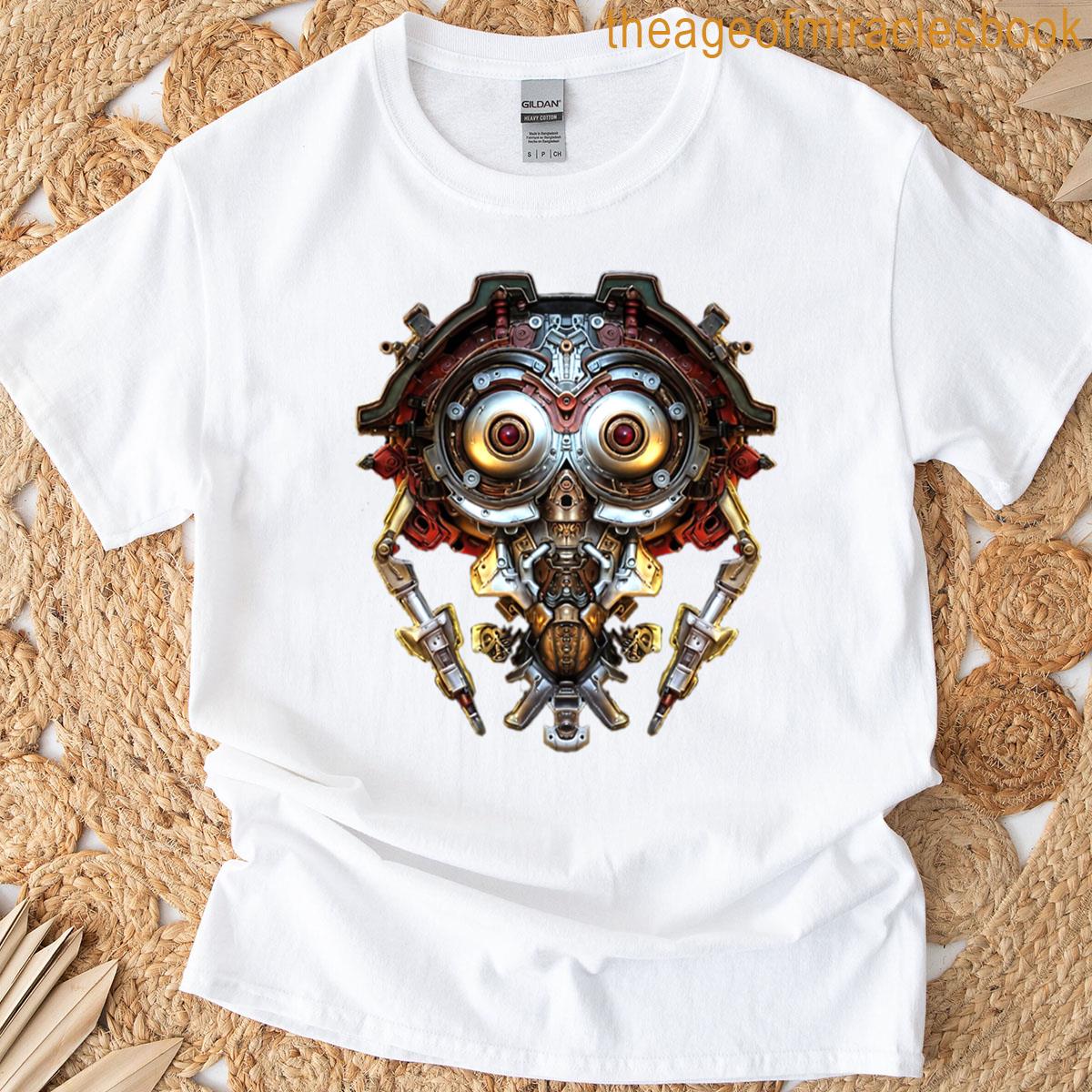 Robot Drone Steampunk Sci-fi Oversized T-shirt