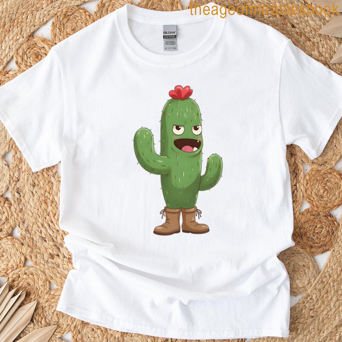 Sassy Cactus In Boots Oversized T-shirt