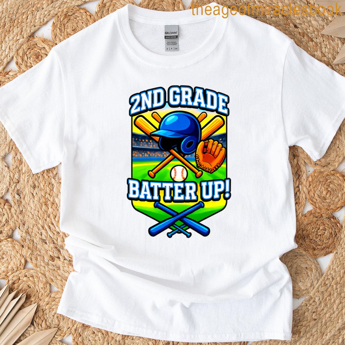 Second Grade Batter Up Funny Back To School T-shirt