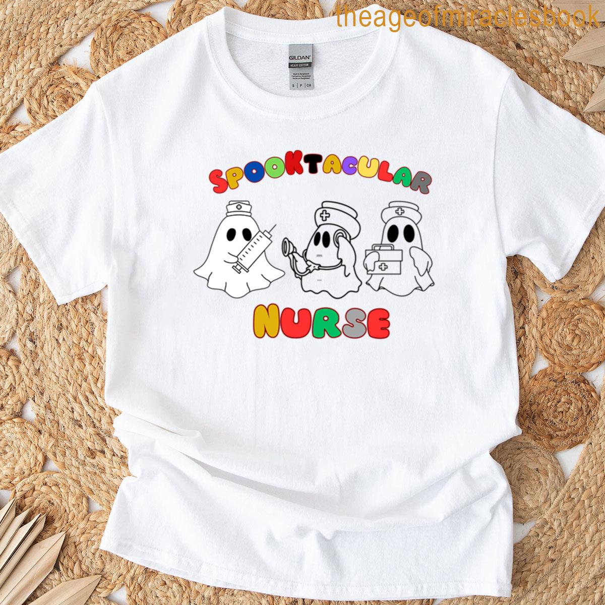 Spooky Sweet Nurses – Adorable Dancing Ghost Nurse Tee T-shirt