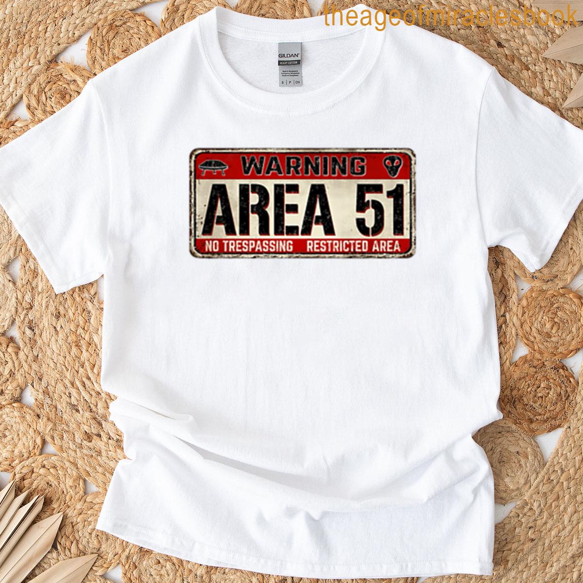 Warning Area 51 Oversized T-shirt