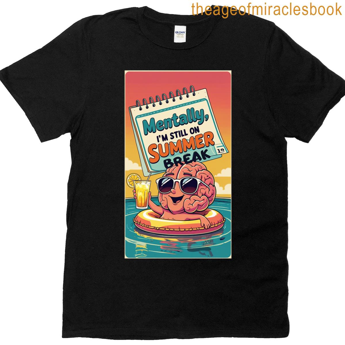 Back To School With A Cartoon Brain T-shirt