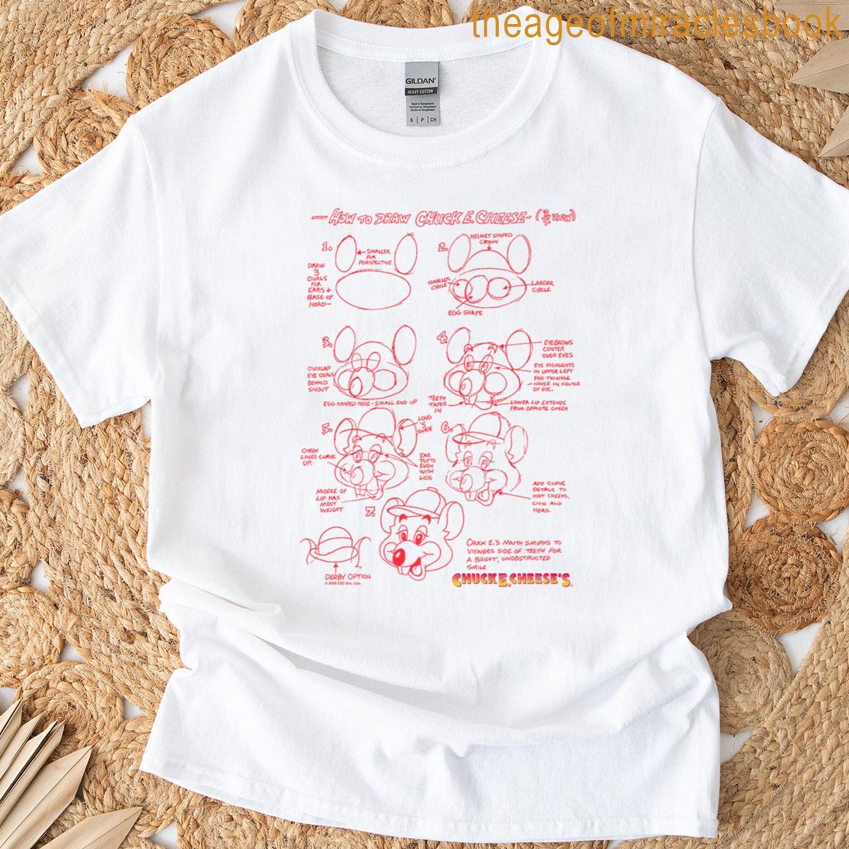 Chuck E Cheese How To Draw Chuck E Retro Tutorial Poster Premium T-shirt