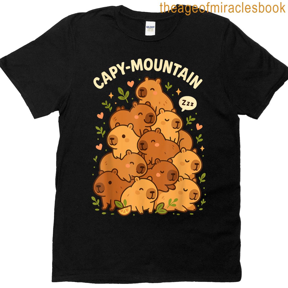 Cozy Capy-mountain Cute Capybara Lovers T-shirt