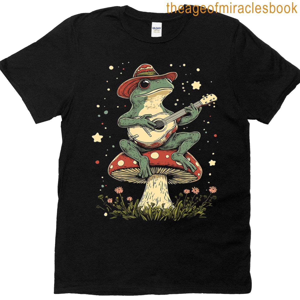 Funny Frog Playing Banjo T-shirt