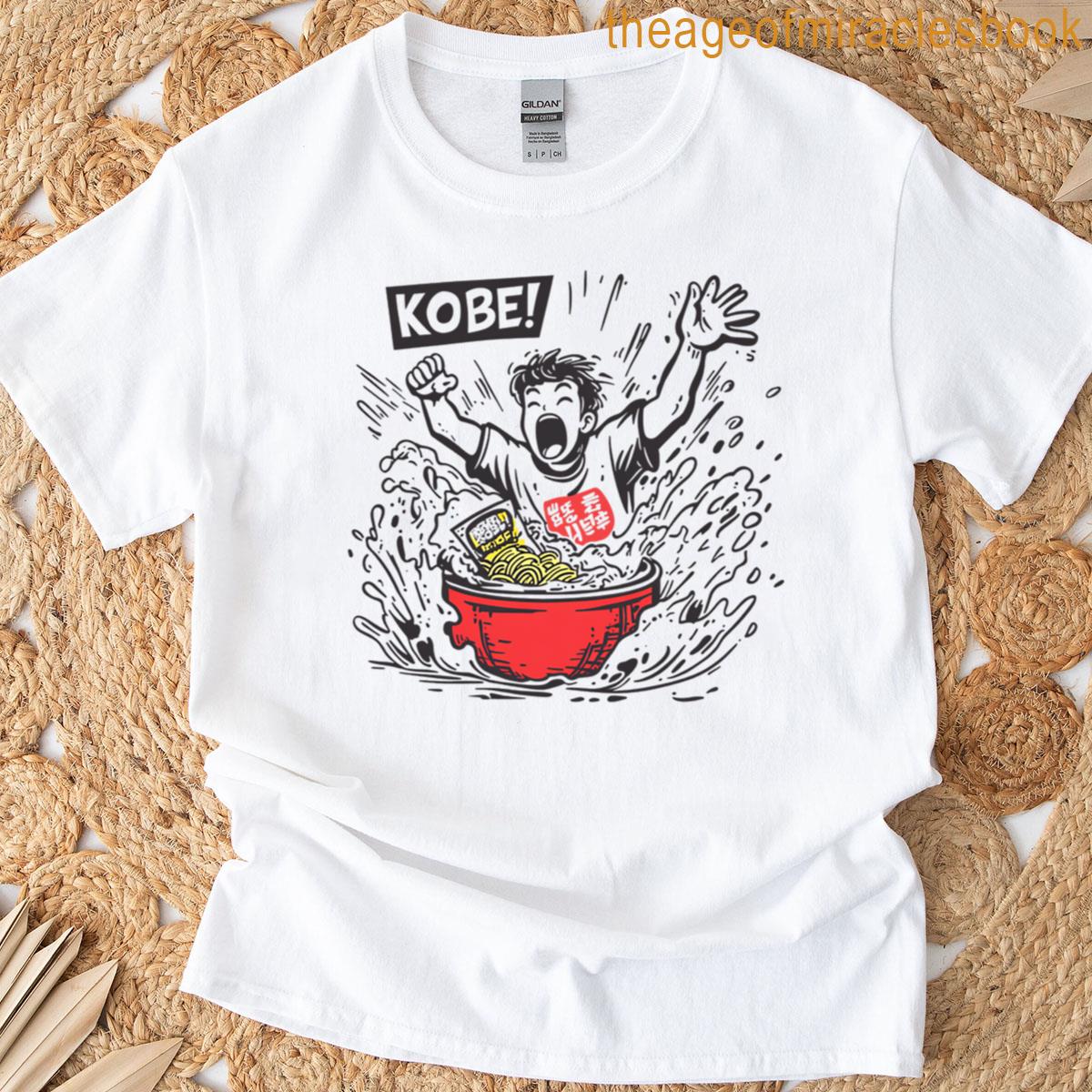 Kobe Ramen Splash Comic Style Noodle Art T-shirt