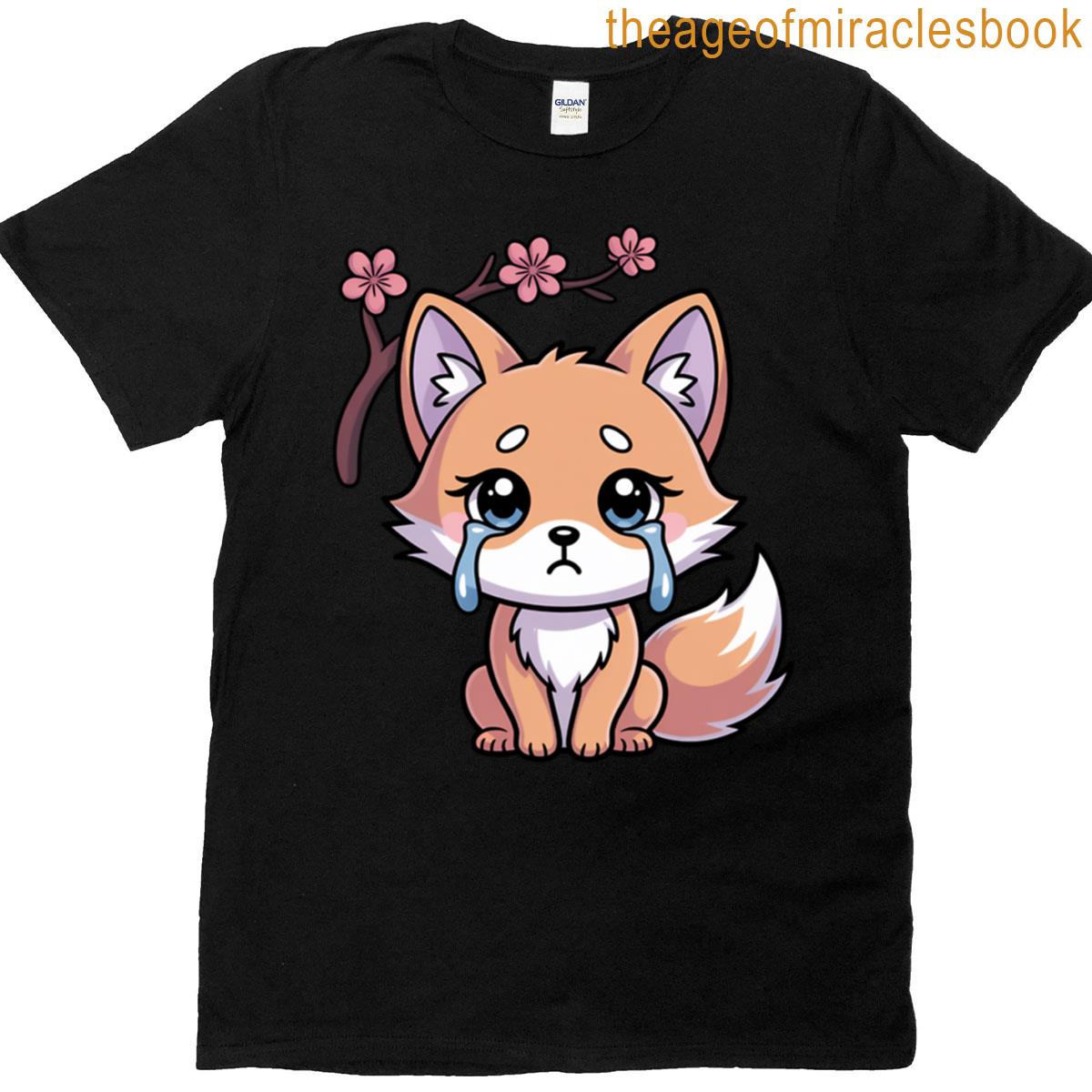 Sad Kitsune Emoji Oversized T-shirt