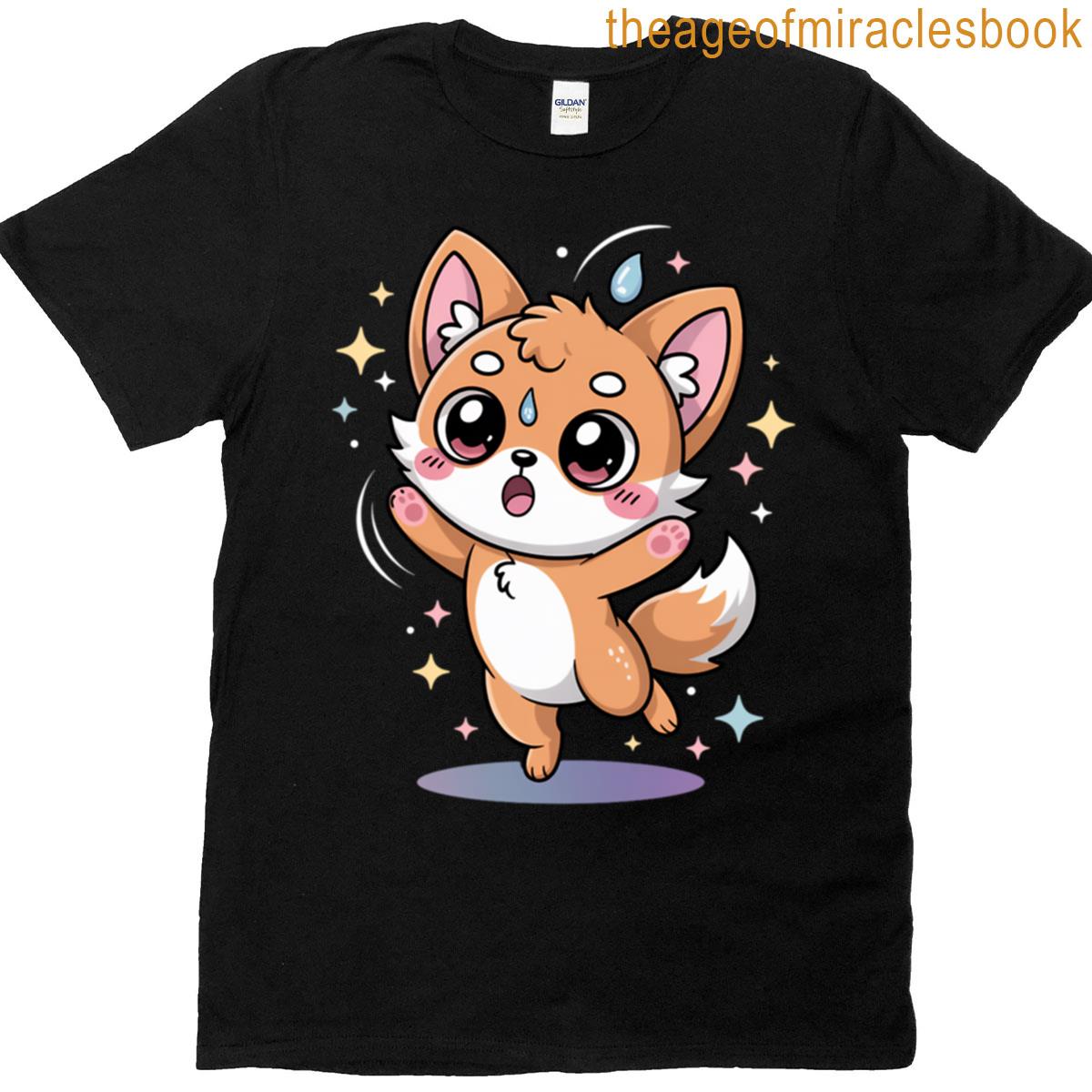 Shocked Kitsune Emoji Oversized T-shirt