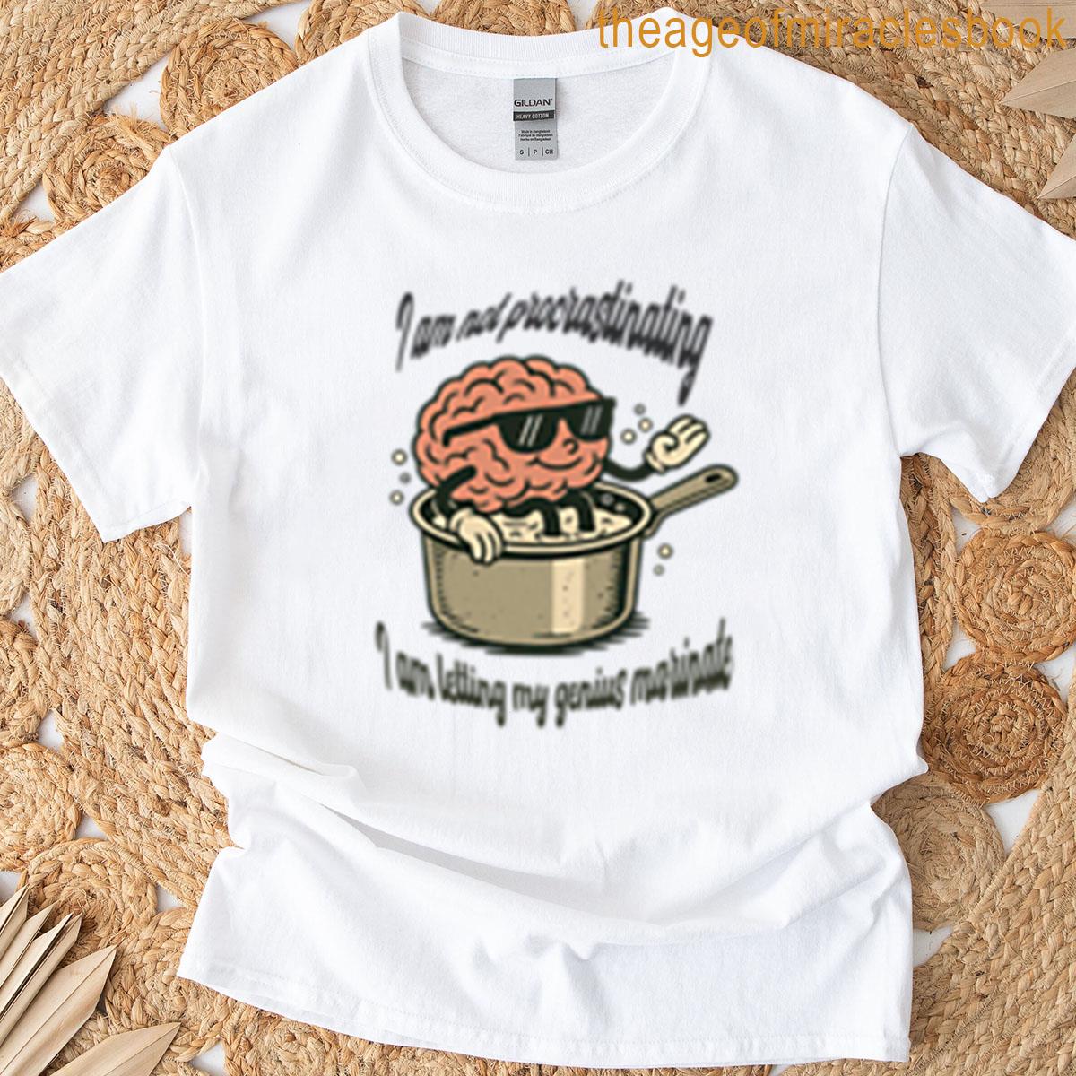 Genius Marinating Funny Productivity Sticker T-shirt
