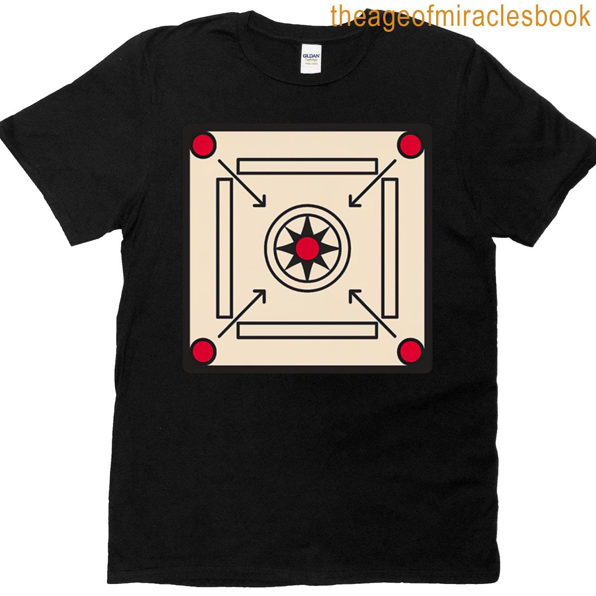 Minimalist Carrom Board Modern Flat Vector Design T-shirt