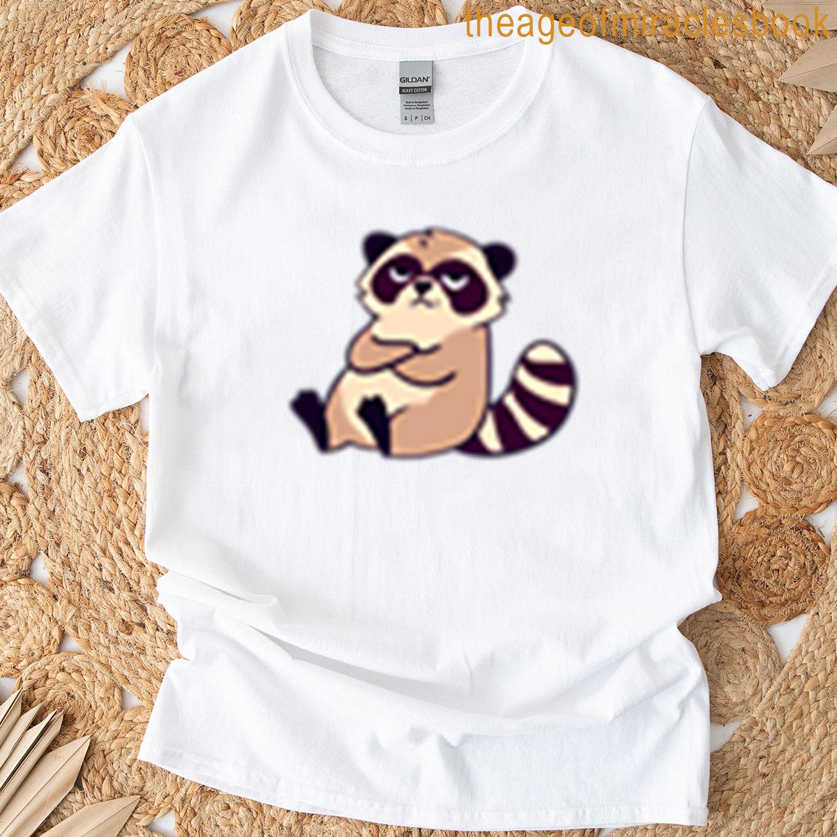Reclining Grumpy Raccoon T-shirt