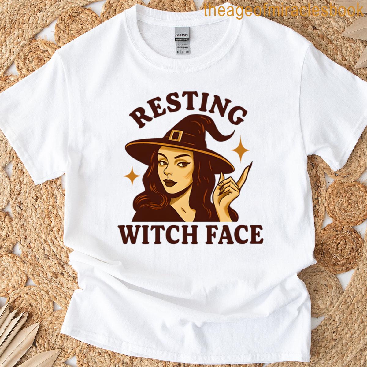 Resting Witch Face Design With Witch Vintage T-shirt