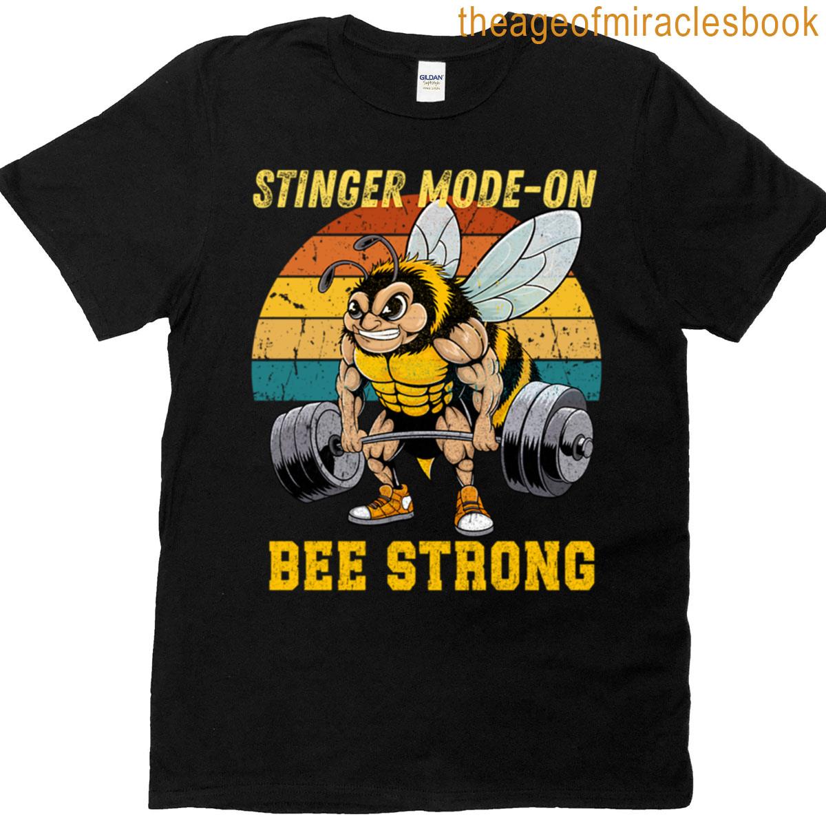 Stinger Mode Onbee Strong Buff Bee Design T-shirt
