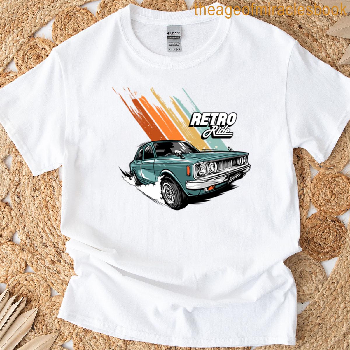 Vintage Blue Car T-shirt
