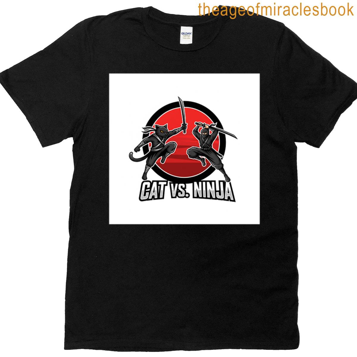 Cat Vs Ninja T-shirt