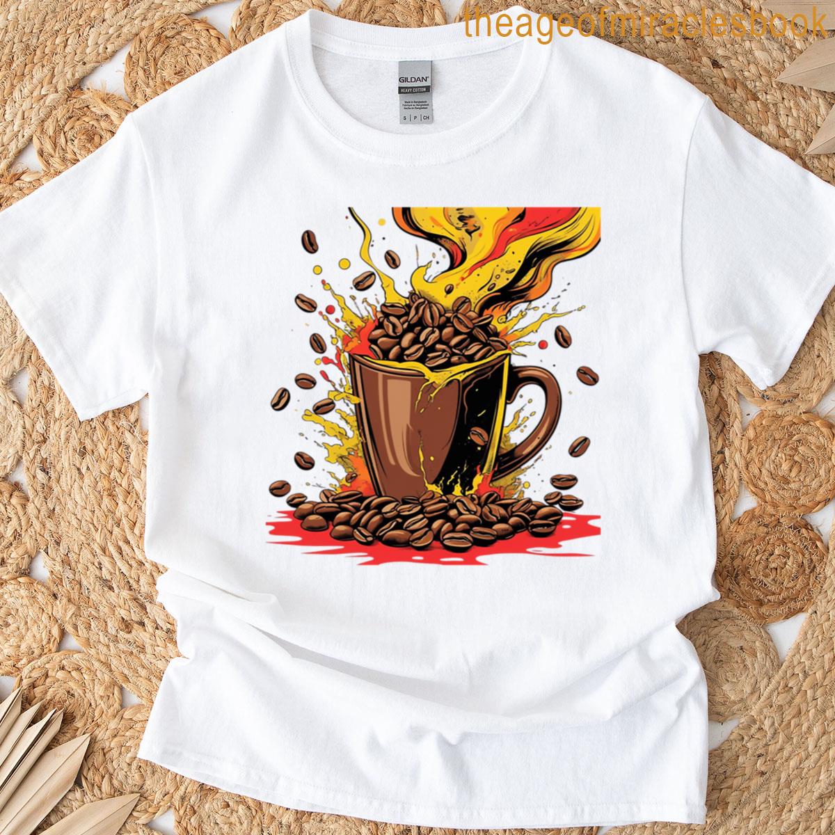Coffee Theme Fueled Coffee Chaos T-shirt