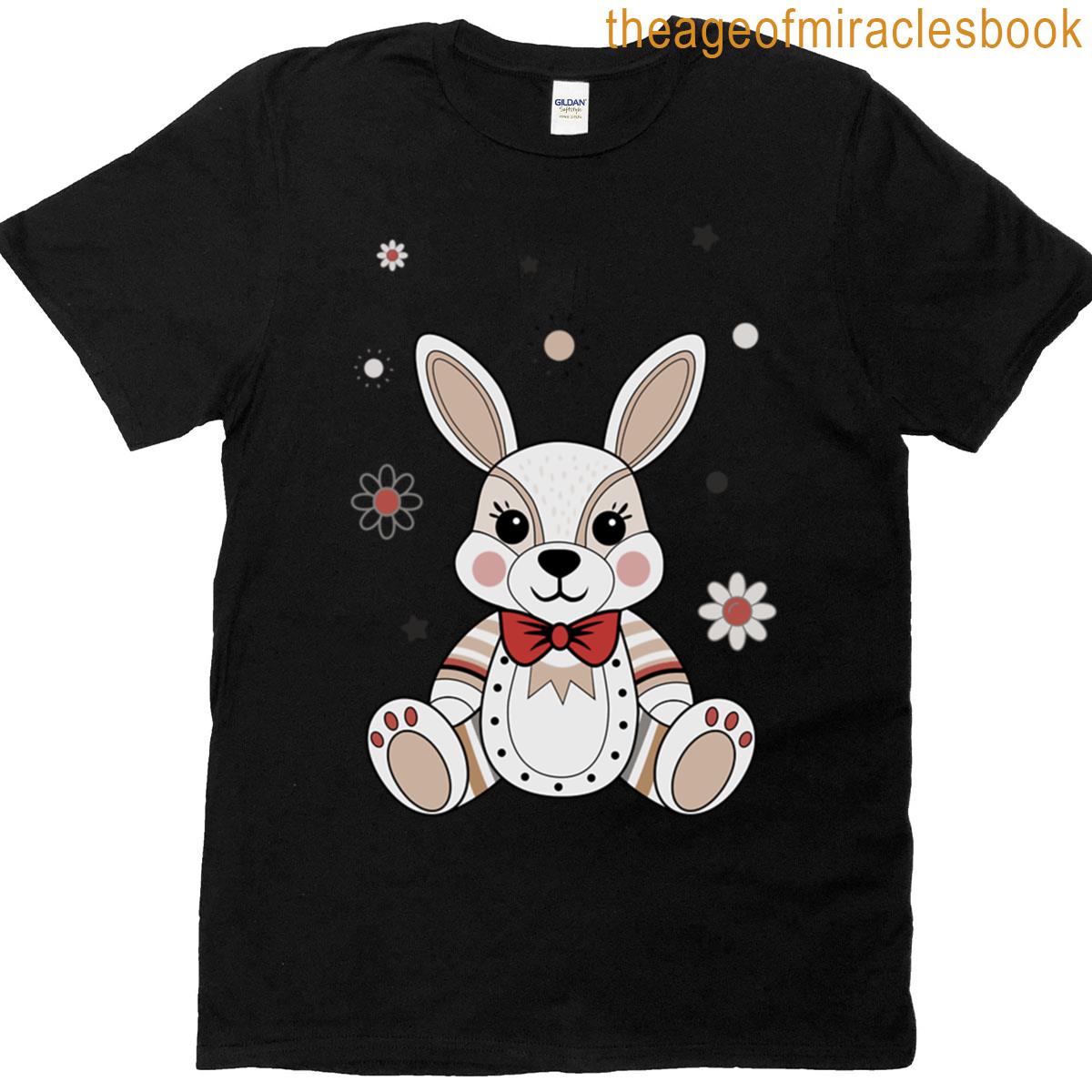 Cute Plush Bunny With Red Bow Tie Active T-shirt