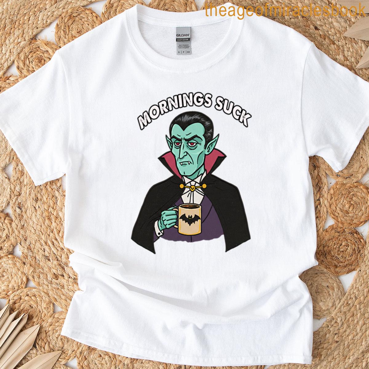 Mornings Suck Vampire Oversized T-shirt