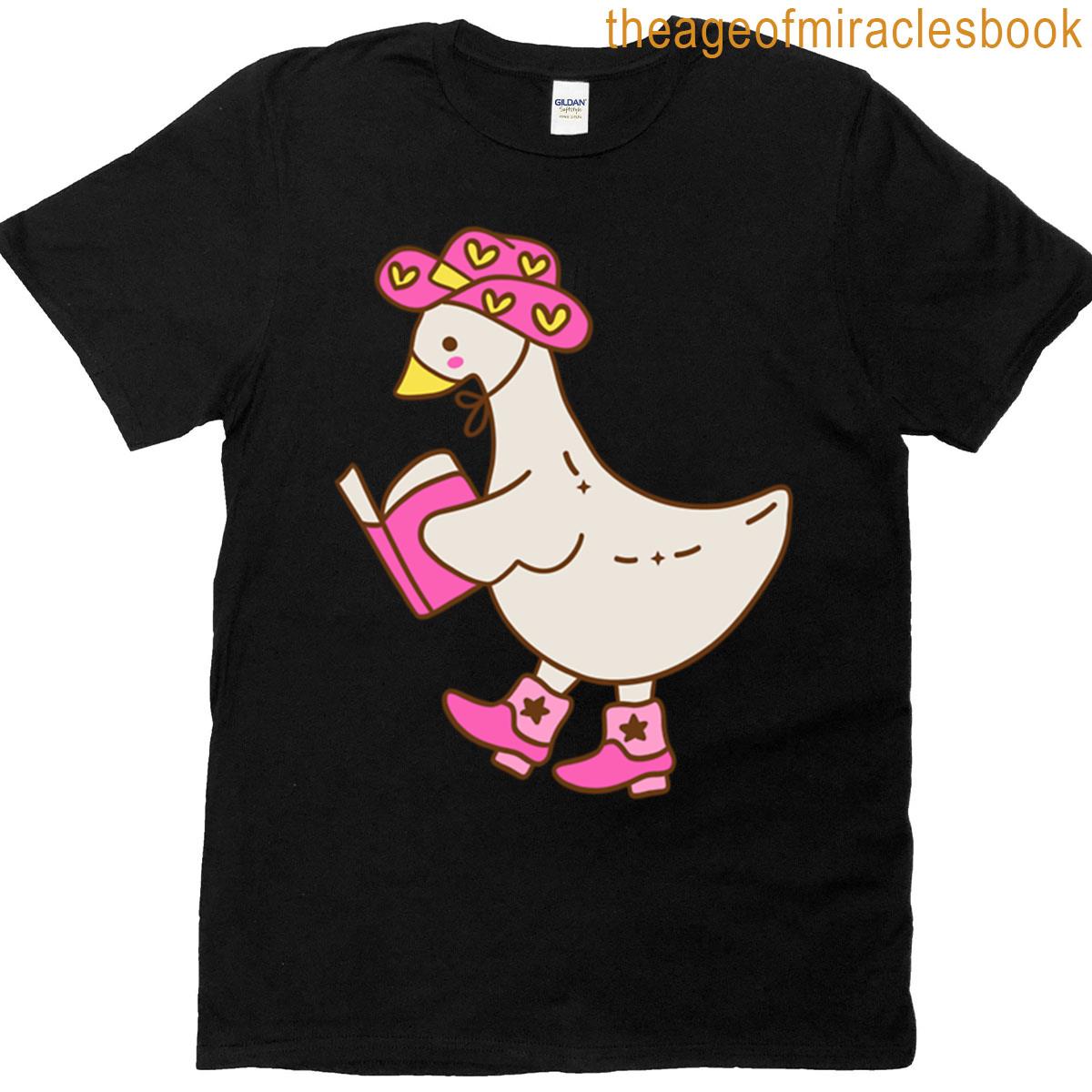 Silly Goose Reading Cowboy Romance T-shirt